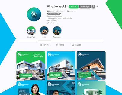 VisionHomes: Real Estate Social Media Branding