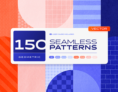 Project thumbnail - 150 Geometric Seamless Patterns Collection