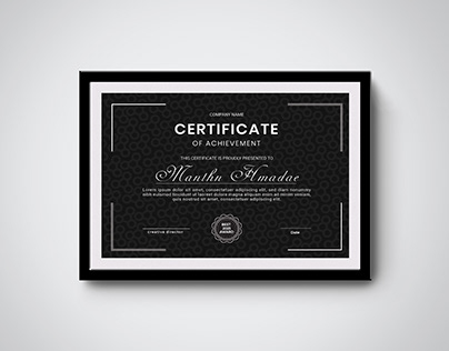 Realistic certificate template