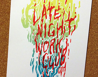 Late Night Work Club postcard