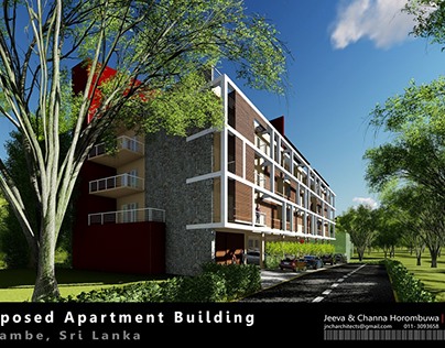 Proposed Apartment Building,  Sri Lanka - 3D Views