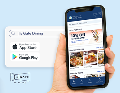Mobile UI and Graphic Design (J's Gate Dining)