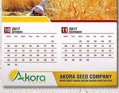 Akora Seeds Wall Calendar 2017