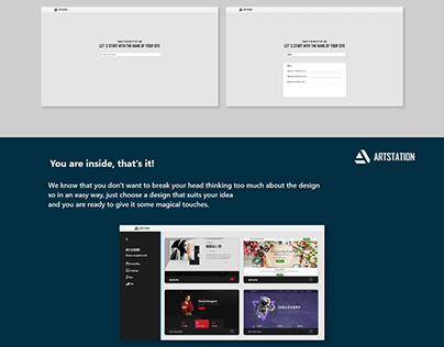 Artstation web site design