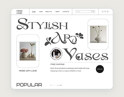 Online store of designer vases