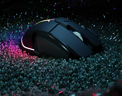 Gaming mouse 3D render