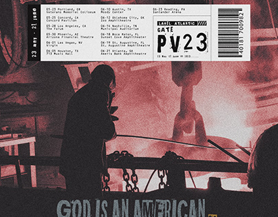 God Is an American- Pavement. Tour flyer poster Design