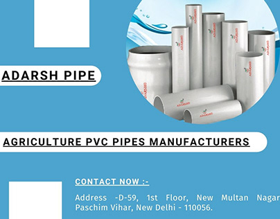 Agriculture PVC Pipes Manufacturers