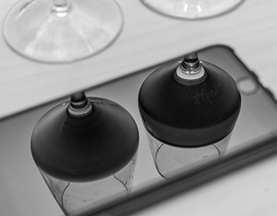Wine Glasses On The Smartphone Screen