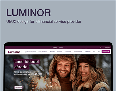 UI/UX design for a financial service provider