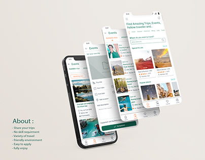 Share trip planner app / UI UX design