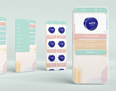 Cosmetics Shop Mobile App UI Design Concept