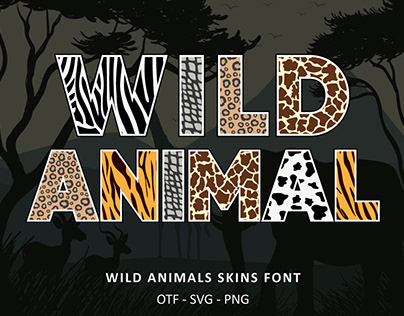 Wild Animals Skins Font