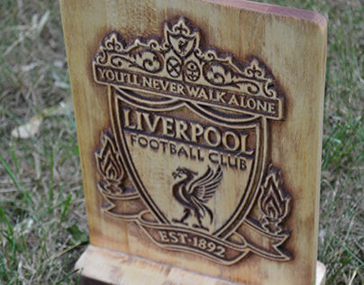 Wooden carved photos on Liverpool's admirer-Option 2