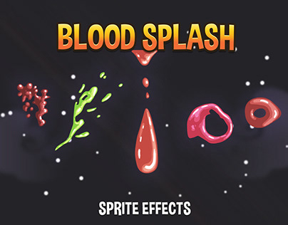 Blood Splash Sprite Effects Asset Pack