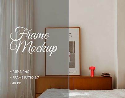 Frame Mockup PSD for Poster and Wall Art