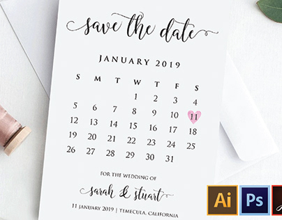 Calendar Save the Date Template Printable save our date