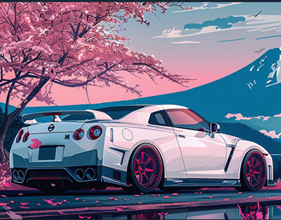 Anime style Nissan GTR (AI Art)