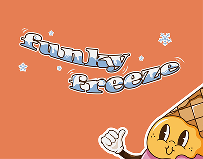 Mascot logo for ice cream cafe