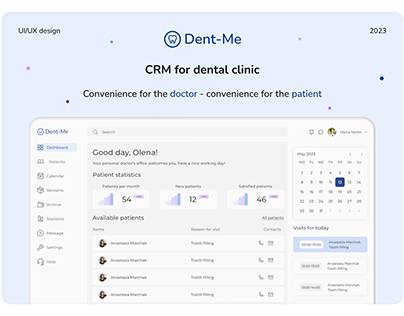 CRM - system for a dental clinic "Dent - Me"
