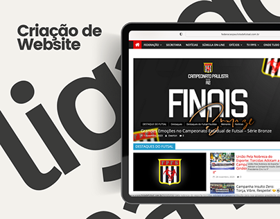 Criação de Website para Federação Paulista de Futsal