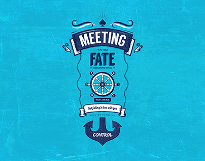 Meeting you was fate - Typographic Art
