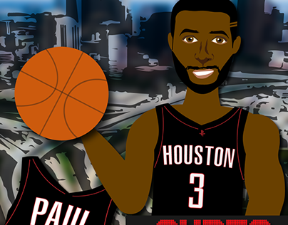 Chris Paul Houston Rockets Graphic