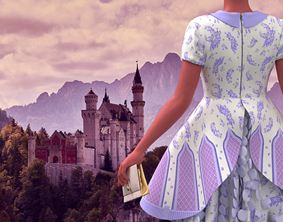 Castelo mágico - vestido 3D / Magic Castle - 3D dress