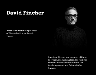 Concetp site for David Fincher