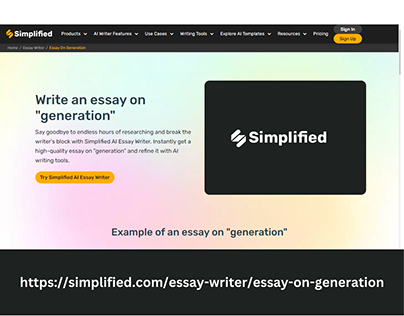 Generating Essay Writer