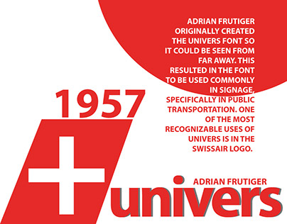 Univers Typography Poster