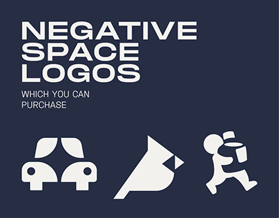 Negative space logos which you can purchase