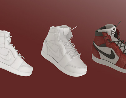 Jorden Shoe Modelling and Texturing In 3d