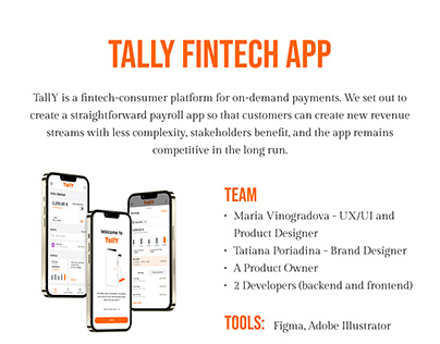 UX and UI of TallY Fintech App