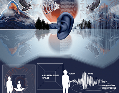 echo & soundescape concept board illustration