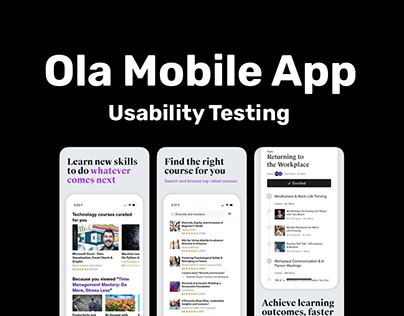 Usability testing of Ola App