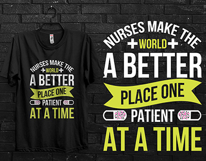 Typography nurse T-shirt Design