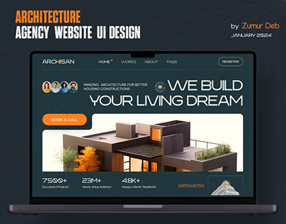 Architecture Agency Website UIUX