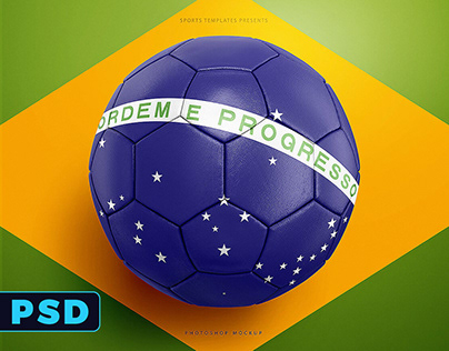 Soccer Ball, Football PSD Mockup Template