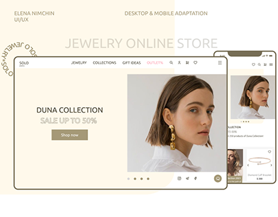 Jewelry online store / Desktop & mobile adaptation