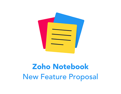 Zoho Notebook: New Feature Proposal