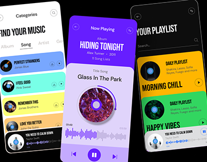 Music app design mobile app