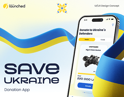 Support Ukraine - Donation App UI/UX design