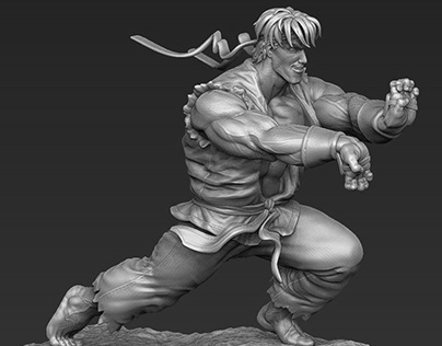 Ryu Srtreet fighter II for 3D print STL