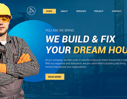 Dream House Website Hero Section