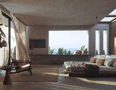 Villa Turks and Caicos | Mediterranean Style Bedroom