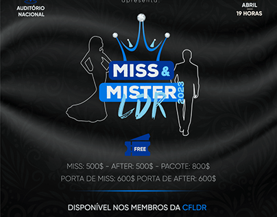 Banner Digital do Evento - Miss & Mister LDR.