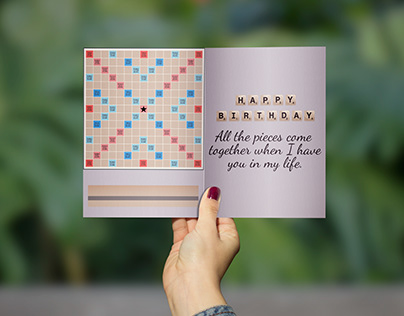 Scrabble Birthday Card