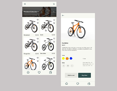 Bicycle product page UI