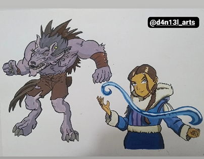 Werewolf and Katara.